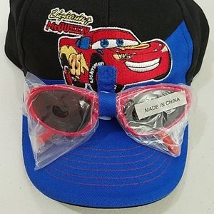 Disney Pixar Cars baseball hat with glasses